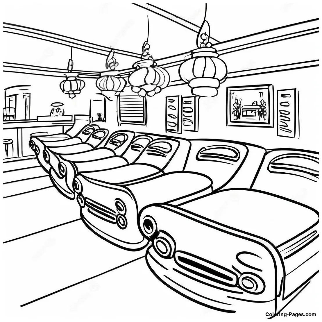 1950s vintage diner coloring page coloring-pages