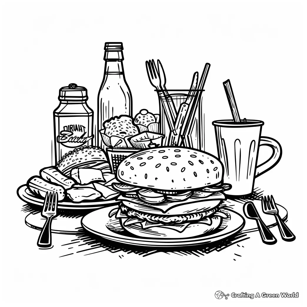 1950s Diner Coloring Pages [2025]