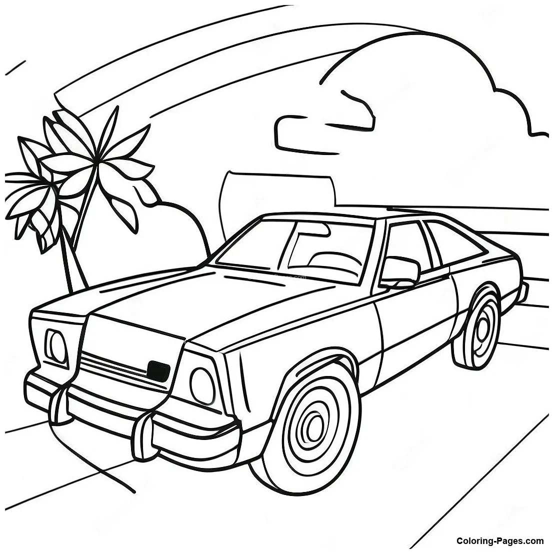 Retro 80s neon coloring page coloring-pages