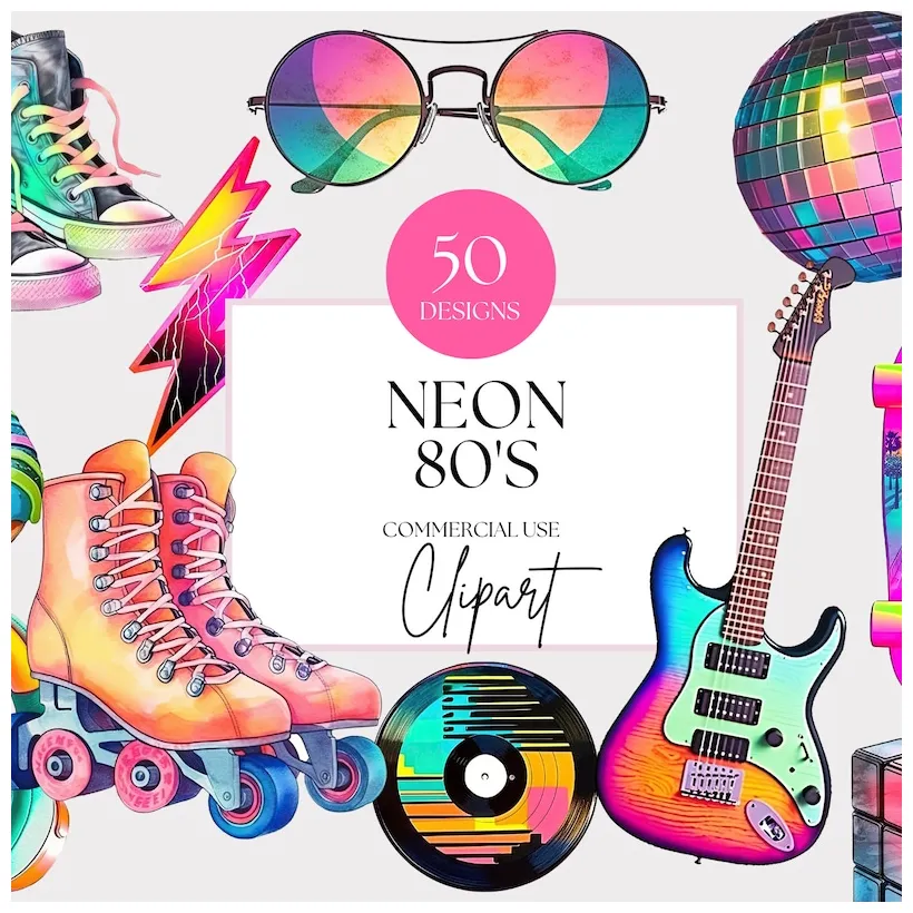 Neon 80s etsy