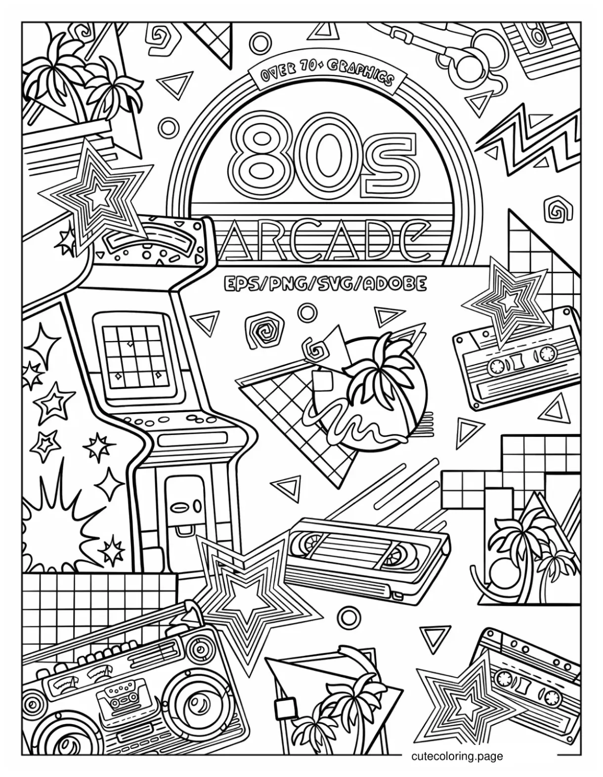 80s coloring pages 20+ free pdf printables