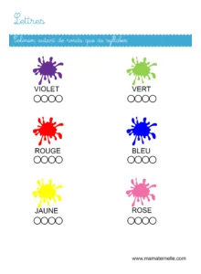 Lettres colorier les syllabes ma maternelle
