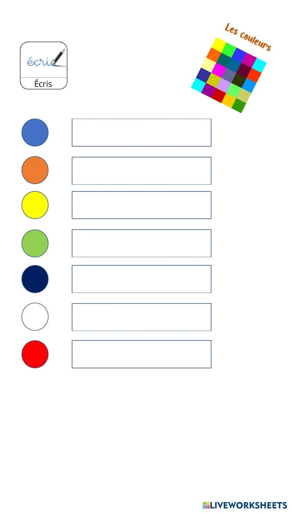 Les couleurs 2373352 guillet anne liveworksheets