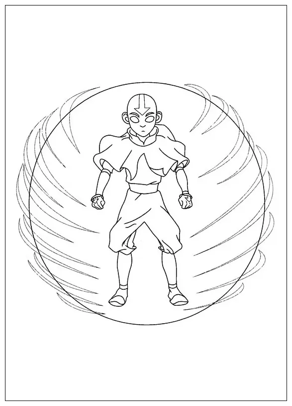 Aang coloring page