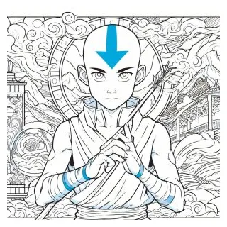 Aang, katara, and sokka coloring page coloring for kids smart