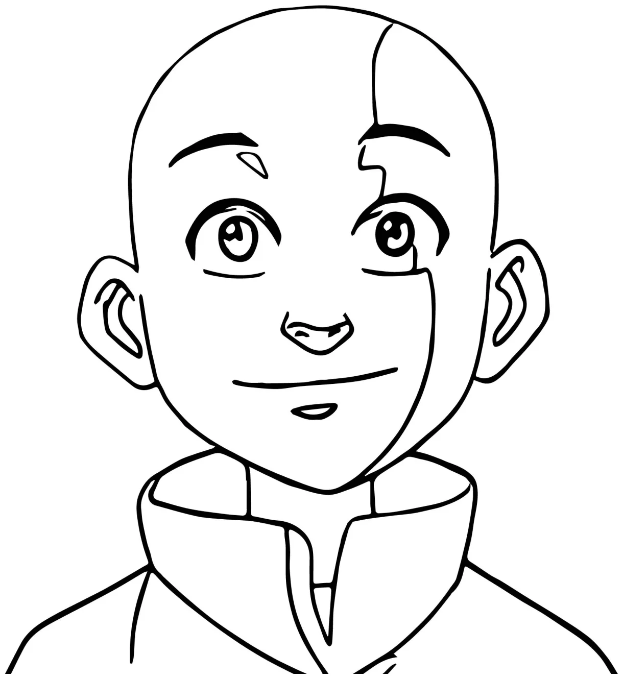 Aang o avatar aang coloring page wecoloringpage