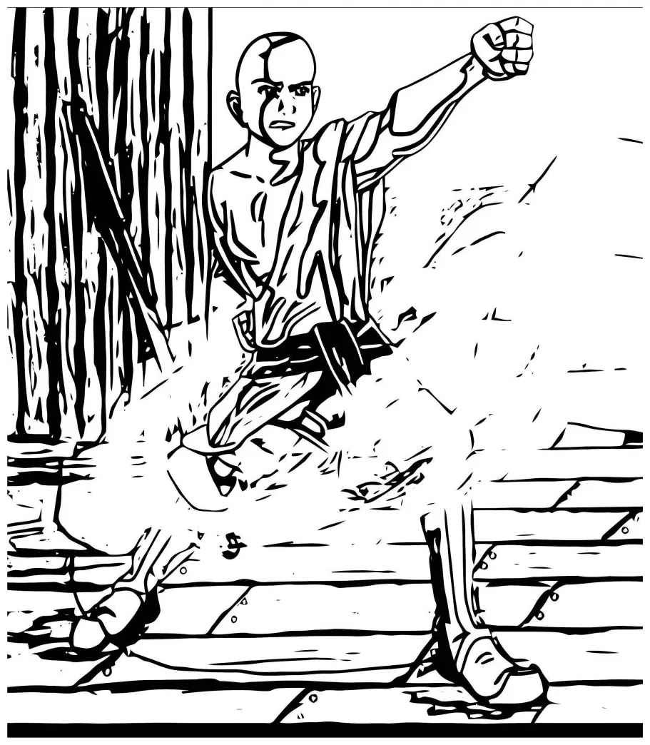 A for aang x avatar aang coloring page wecoloringpage