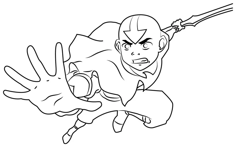 Aang coloring page