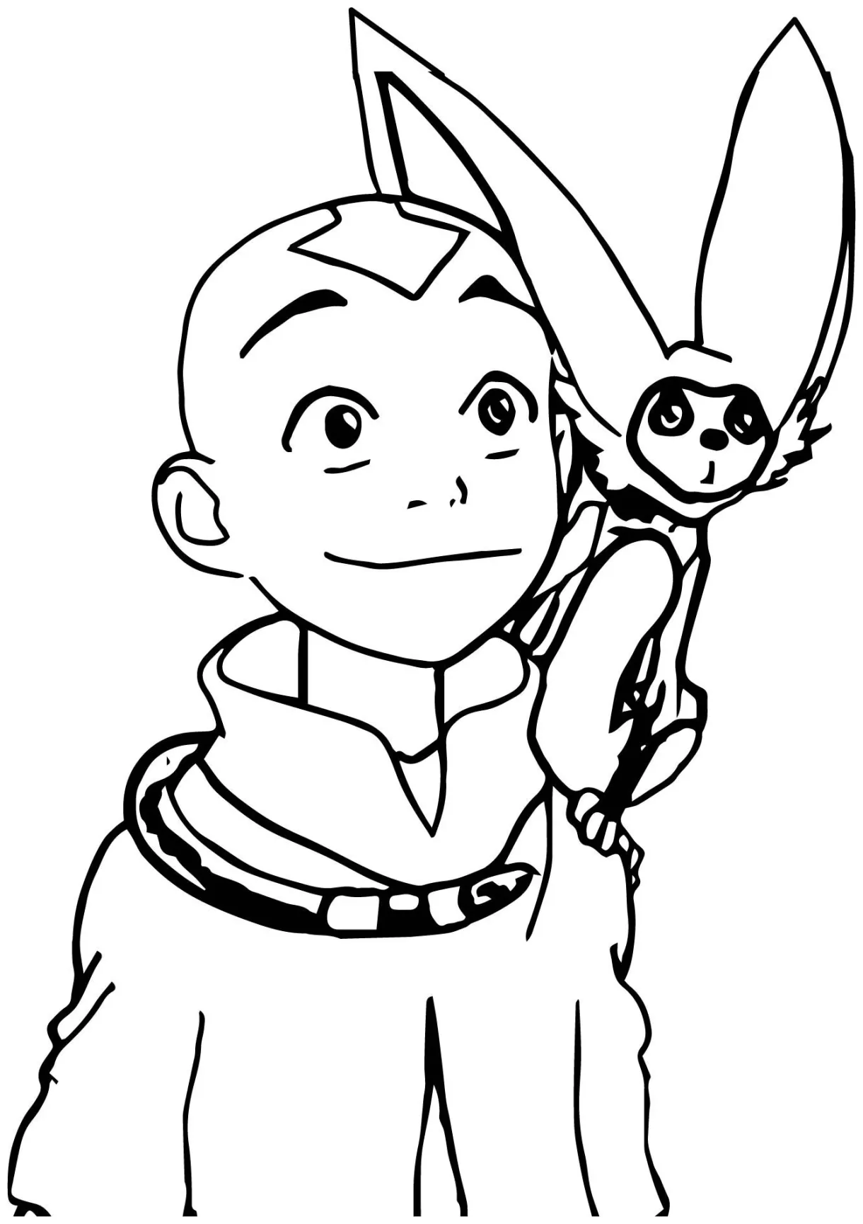 Aang coloring page