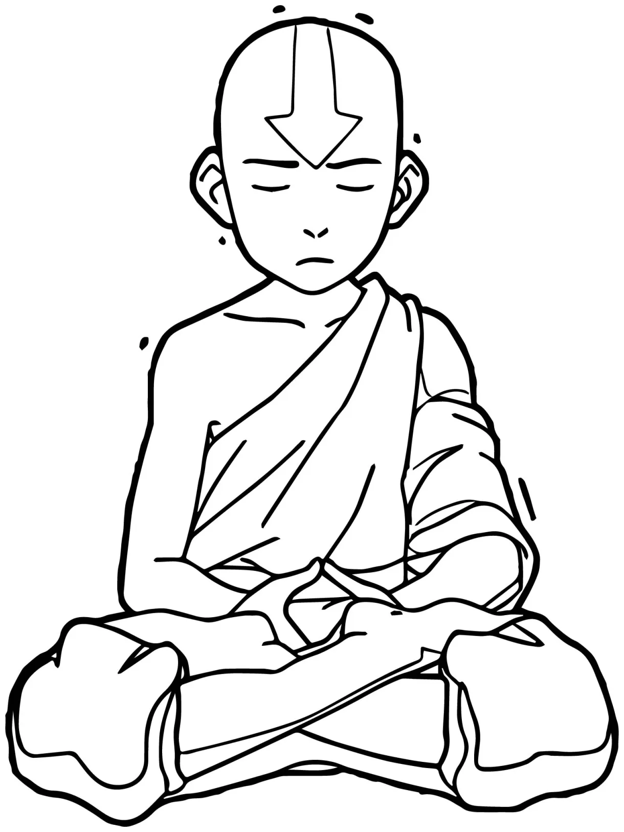 Aang el avatar avatar wecoloringpage