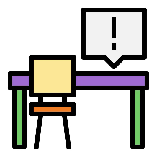 Absent generic outline color icon