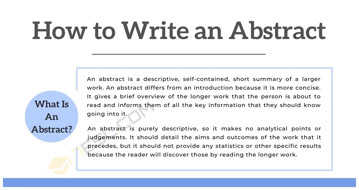 How to write an abstract 6 simple steps and examples • 7esl