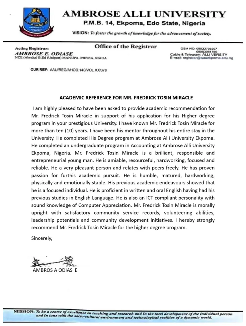 Academic reference for mr pdf