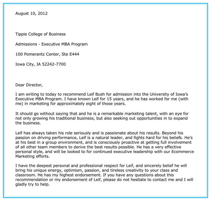Academic school reference letter samples templates