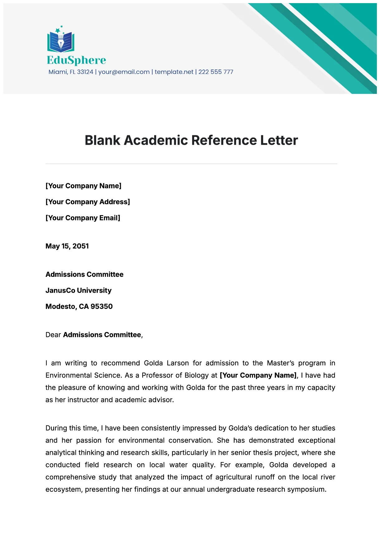 Free blank template to edit online