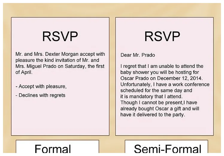 How do you accept a formal invitation?