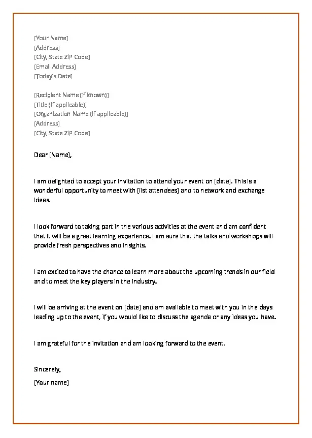 Invitation letter sample customer printable coloring page