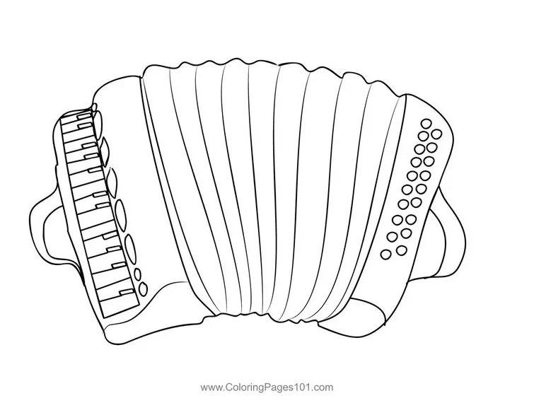 Accordion 1 coloring page for kids