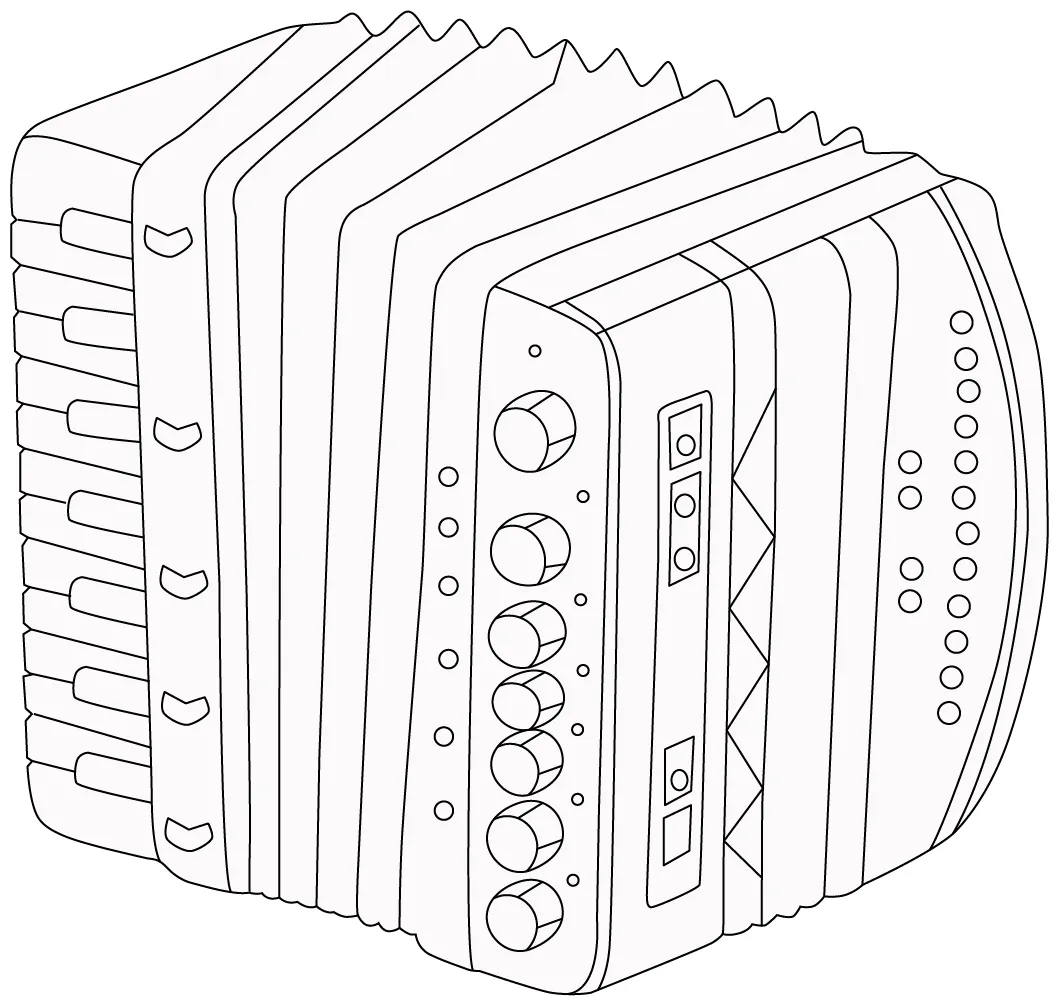 Accordion coloring page