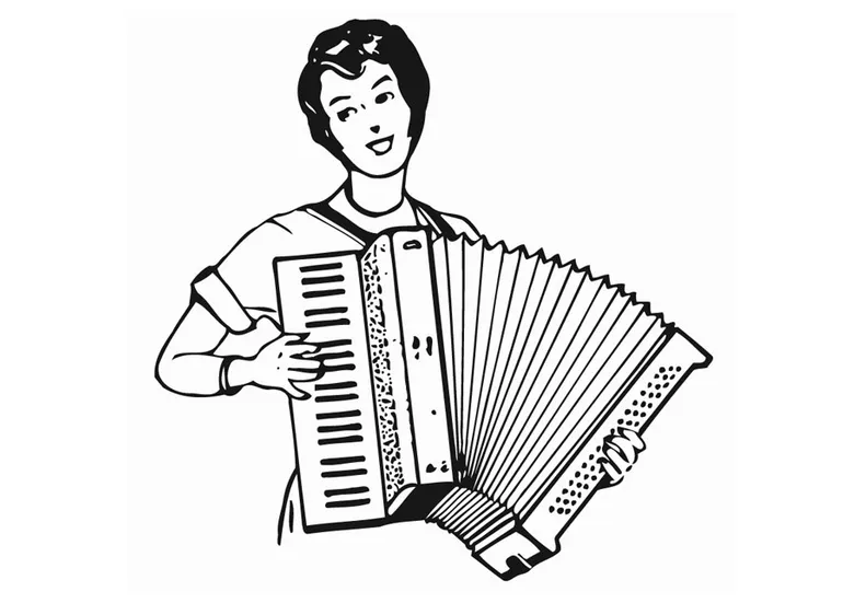 Coloring page accordion free printables img 12901