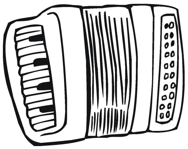 Accordion Coloring Page & coloring book. 6000+ coloring pages.