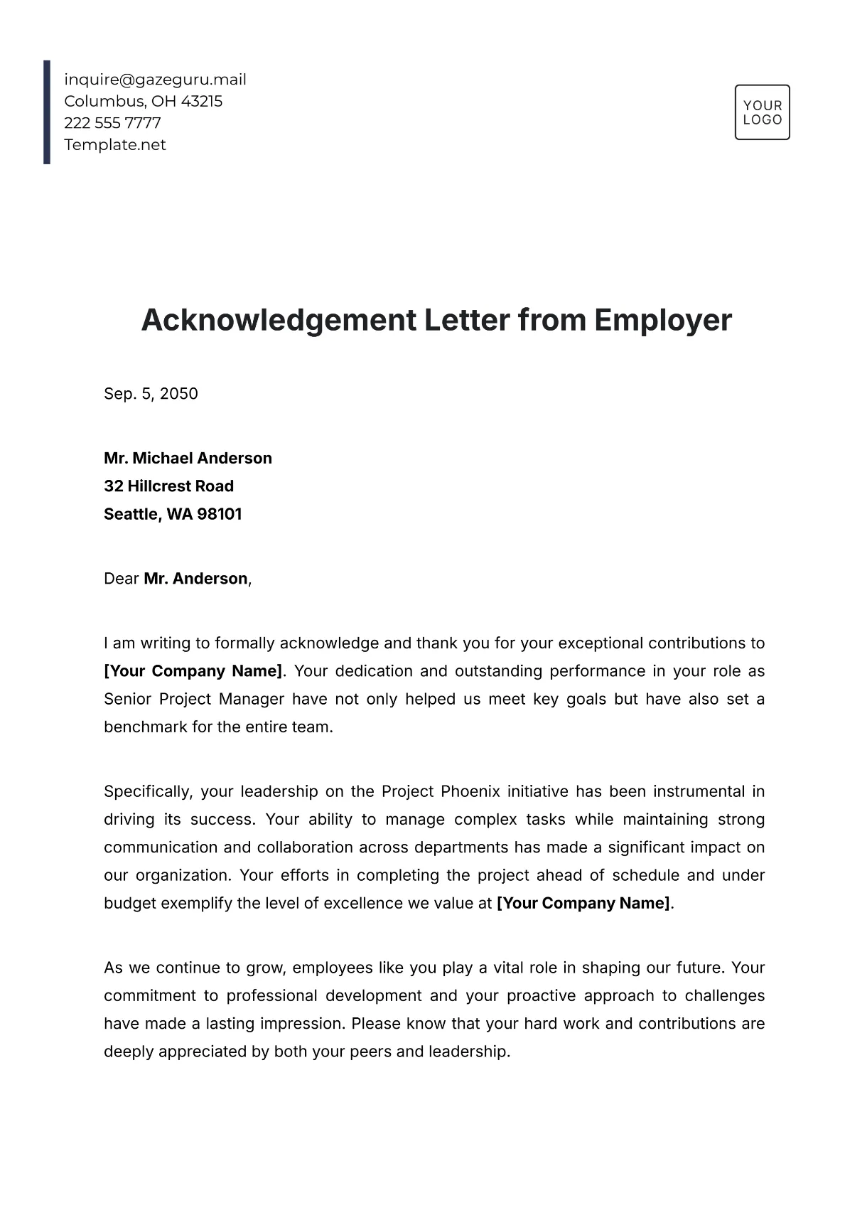 Free bid template to edit online