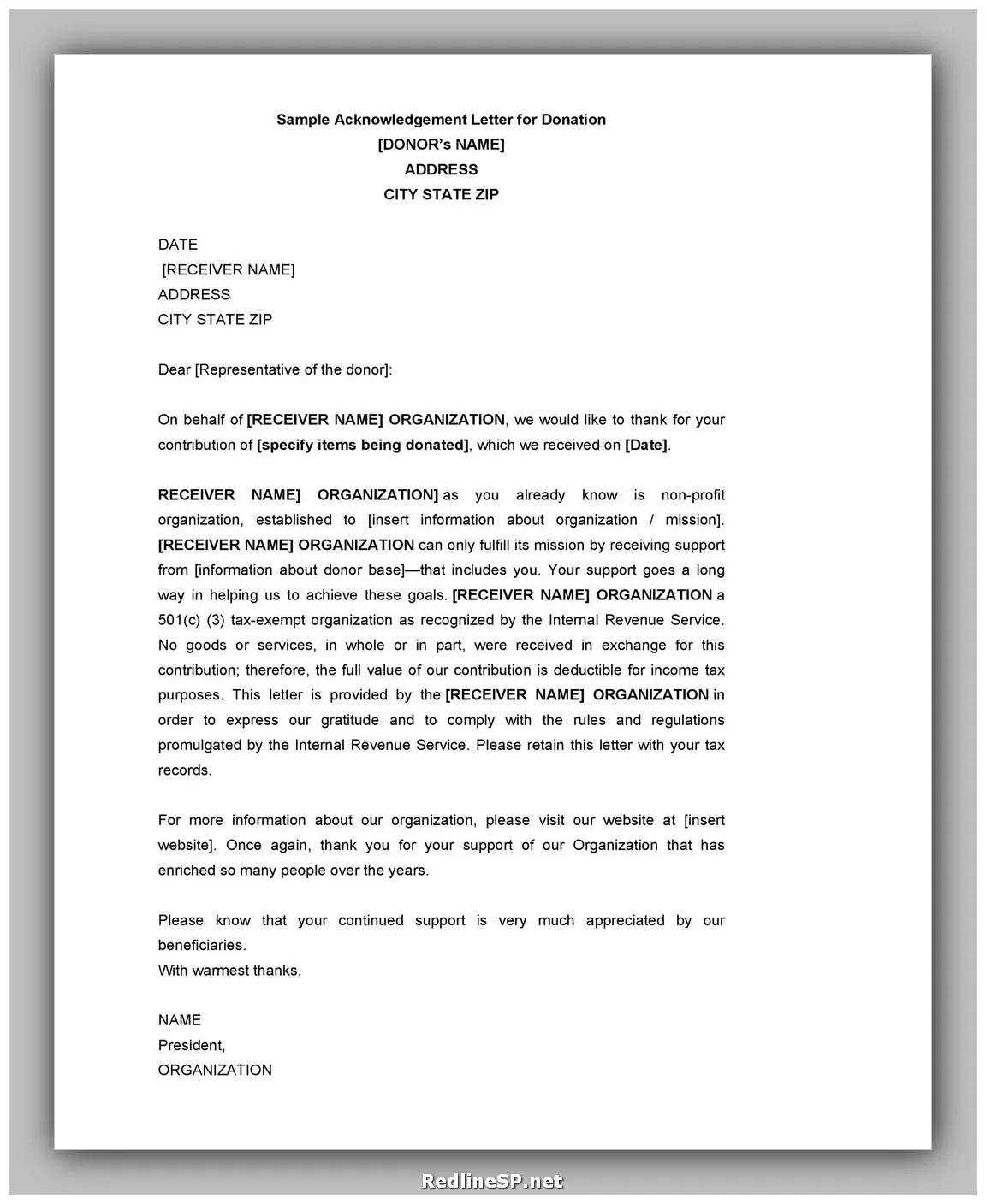 30+ sample acknowledgement letter redlinesp