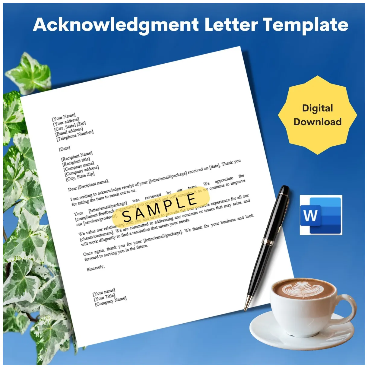 Customizable template etsy