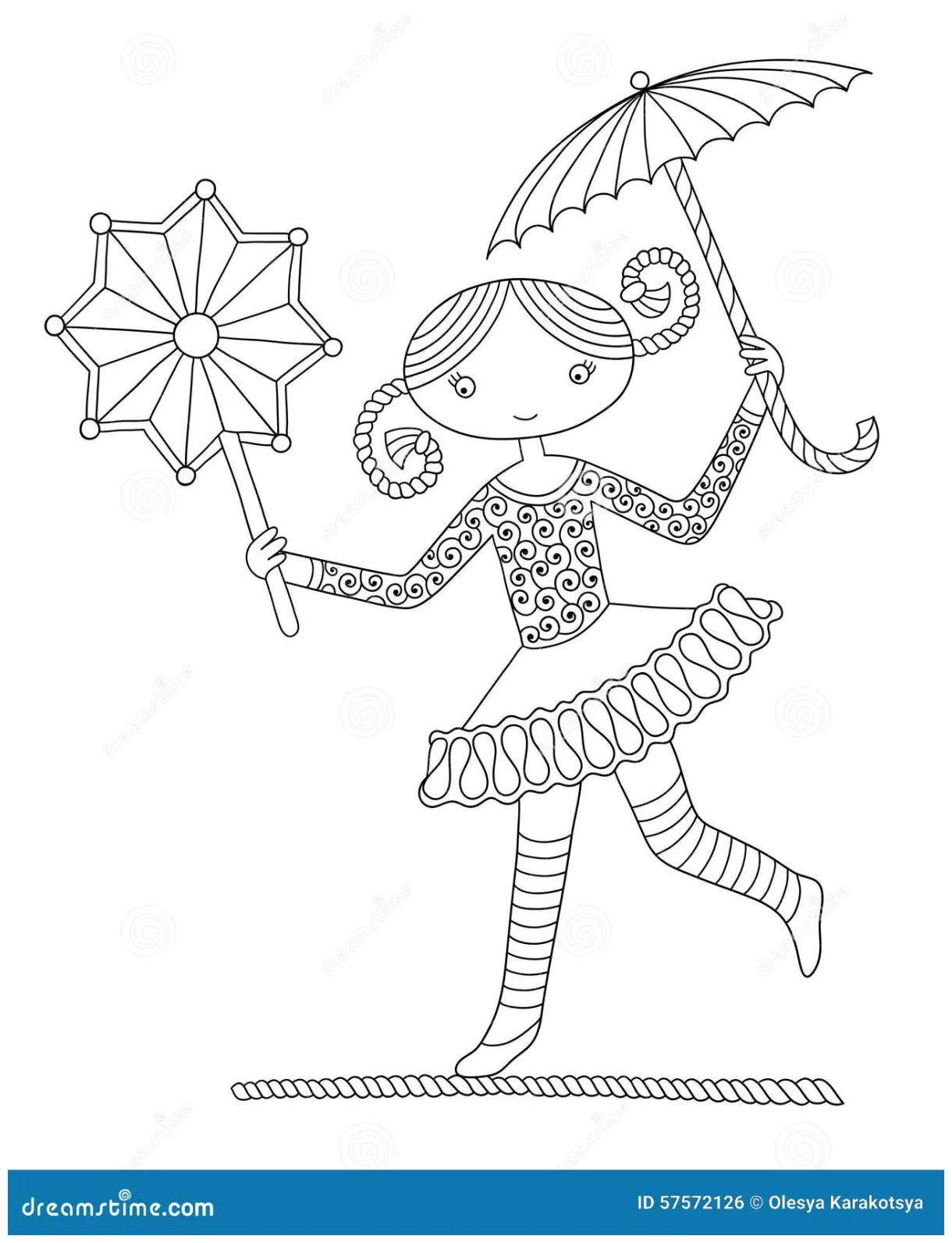 Acrobat Coloring Page Stock Photography | CartoonDealer.com #50763362