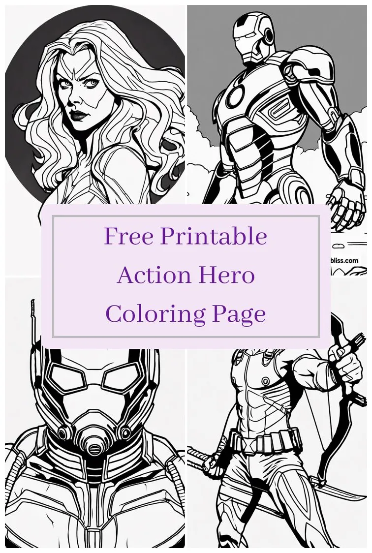 Free printable coloring pages, superhero