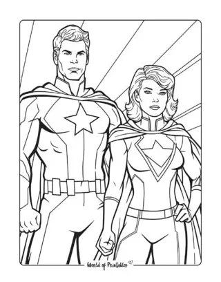 Hero coloring pages world of printables