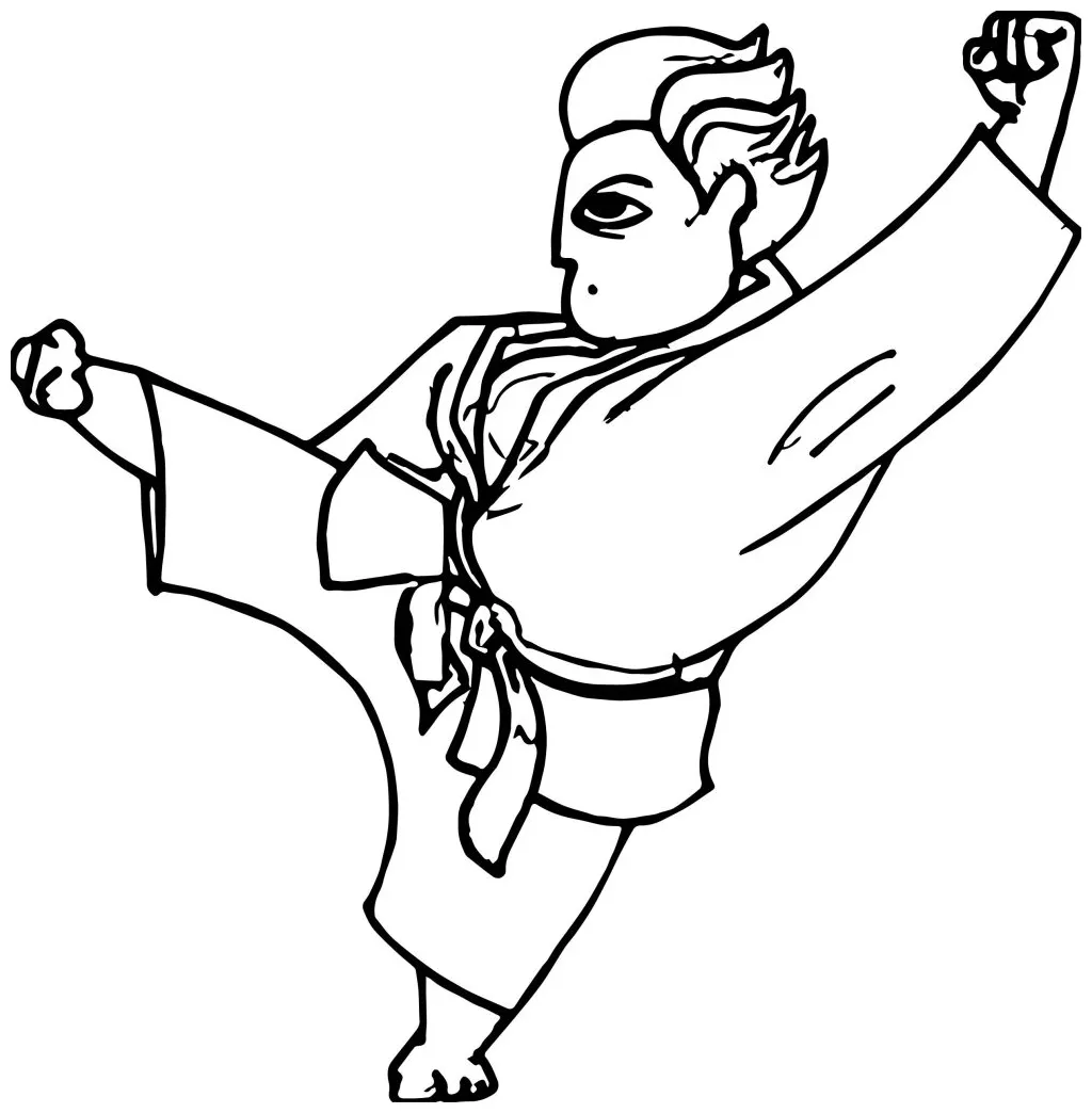 Anime Fighting Man Coloring Page - Wecoloringpage.com