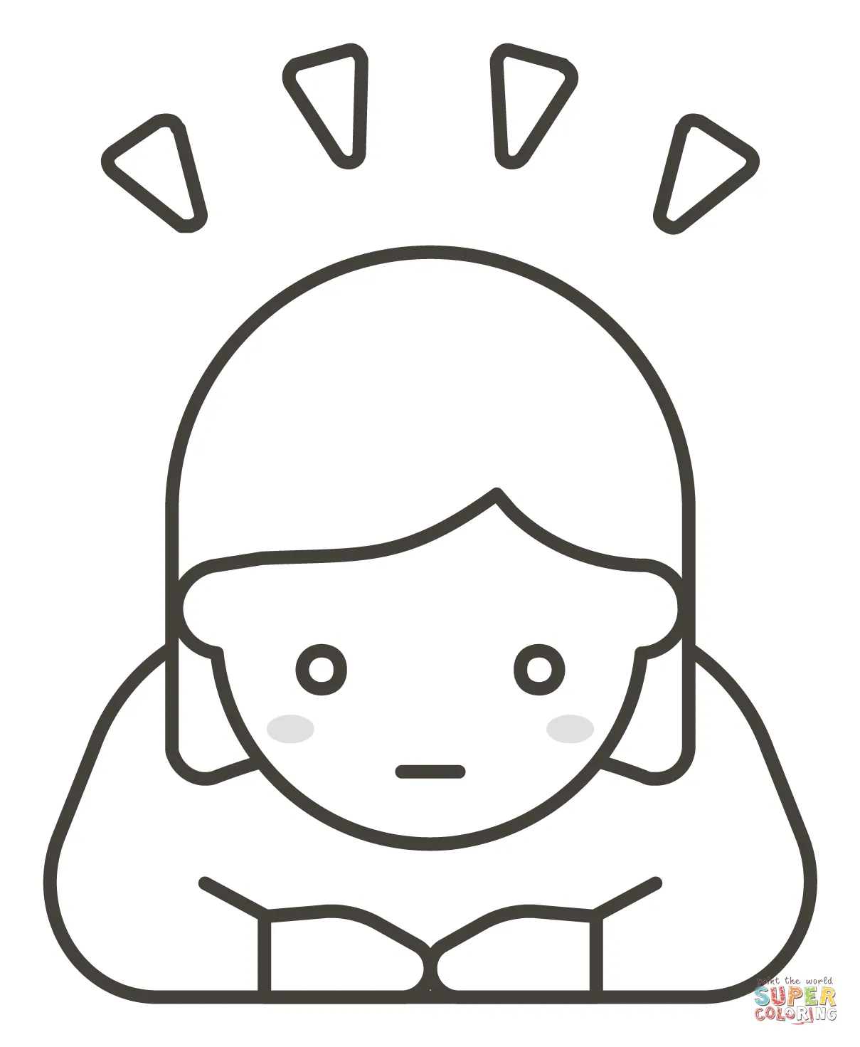 Woman Bowing coloring page | Free Printable Coloring Pages