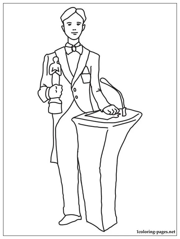 Actor Coloring Page | Coloring Pages - Coloring Home