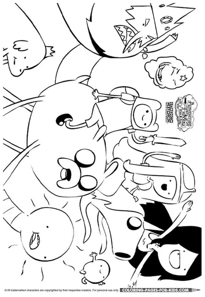 Adventure time coloring book page fun adventure time