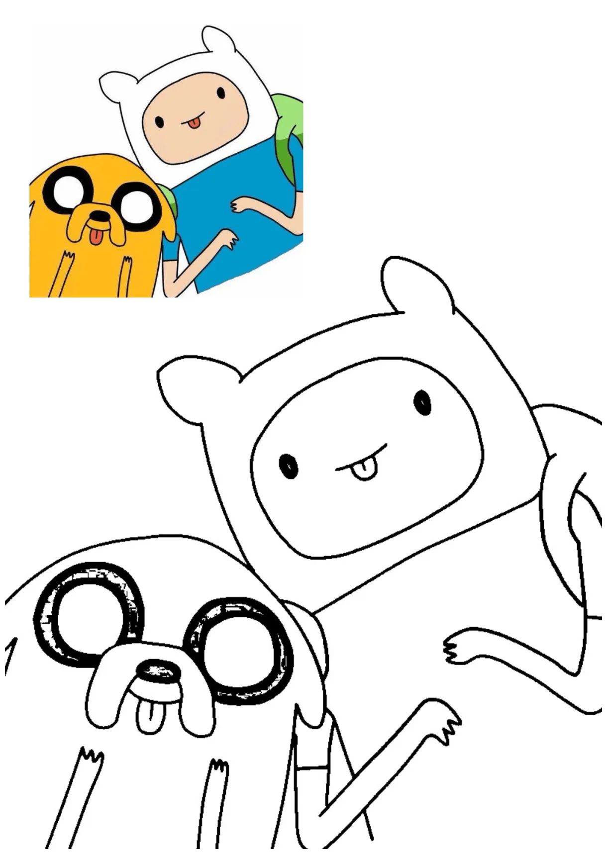 Adventure time with finn and jake logo coloring pages