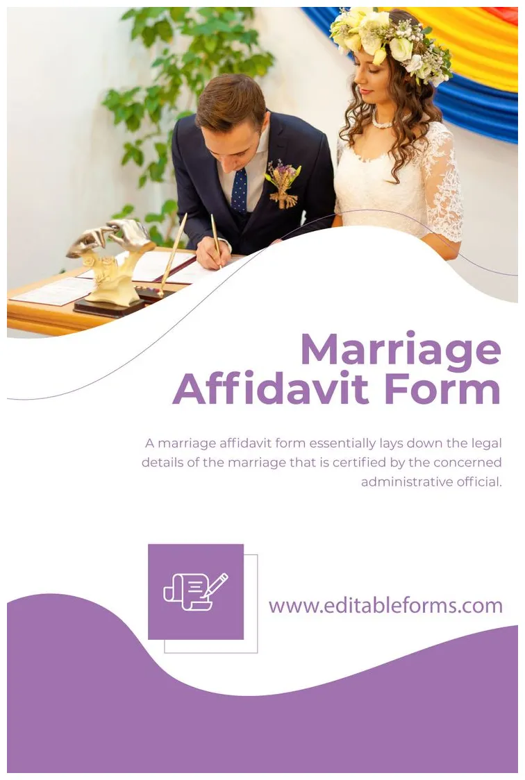 Marriage affidavit form marriage, form, couples