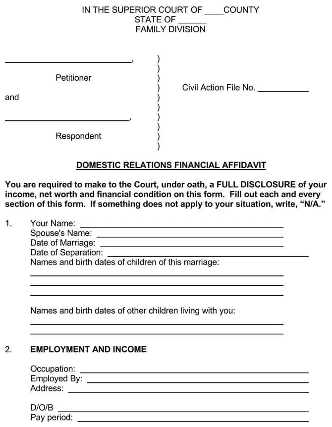 Typable form online affidavitform printable coloring page