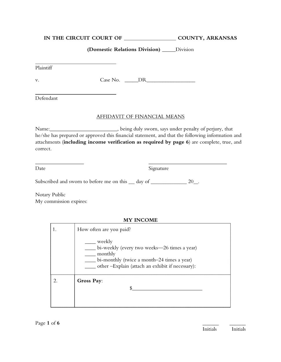 Arkansas download printable pdf 2016