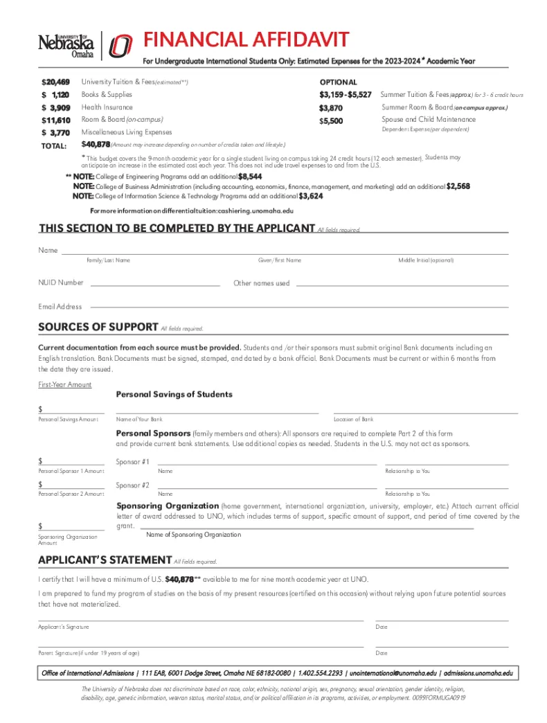 Fillable online financial affidavit fax email print pdffiller