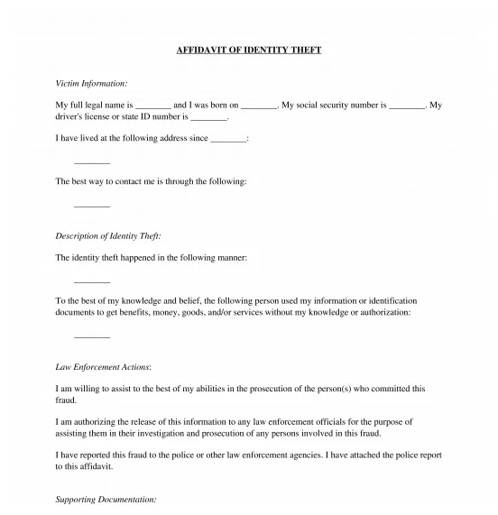 Theft free sample, template