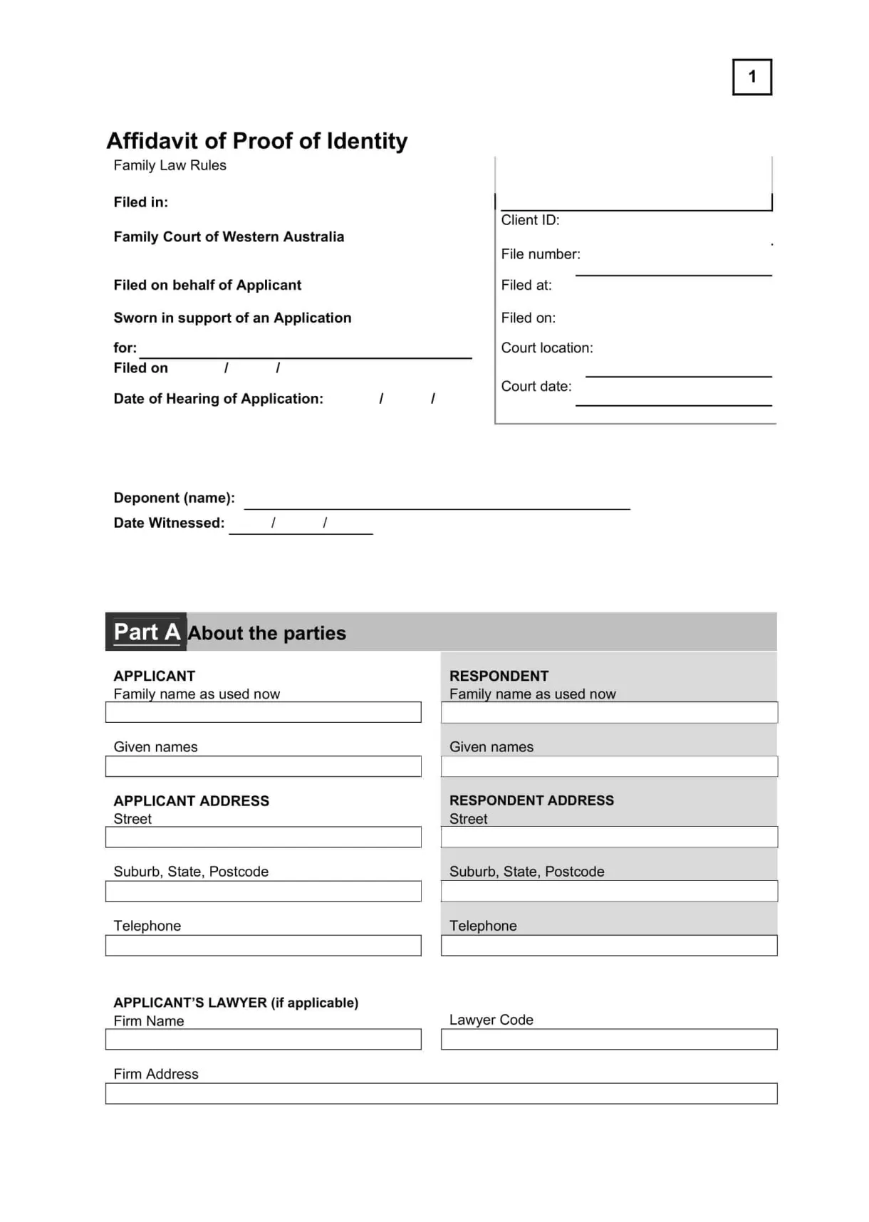 Free Printable Affidavit Of Identity Form Templates [PDF]
