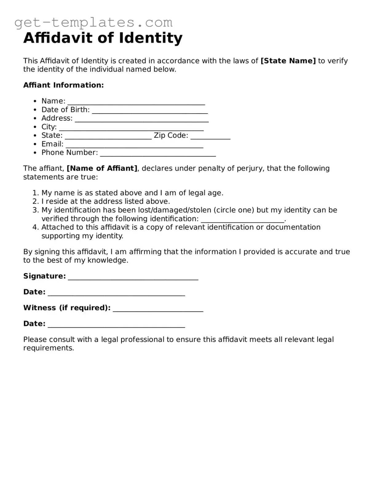 Make a valid using our printable template