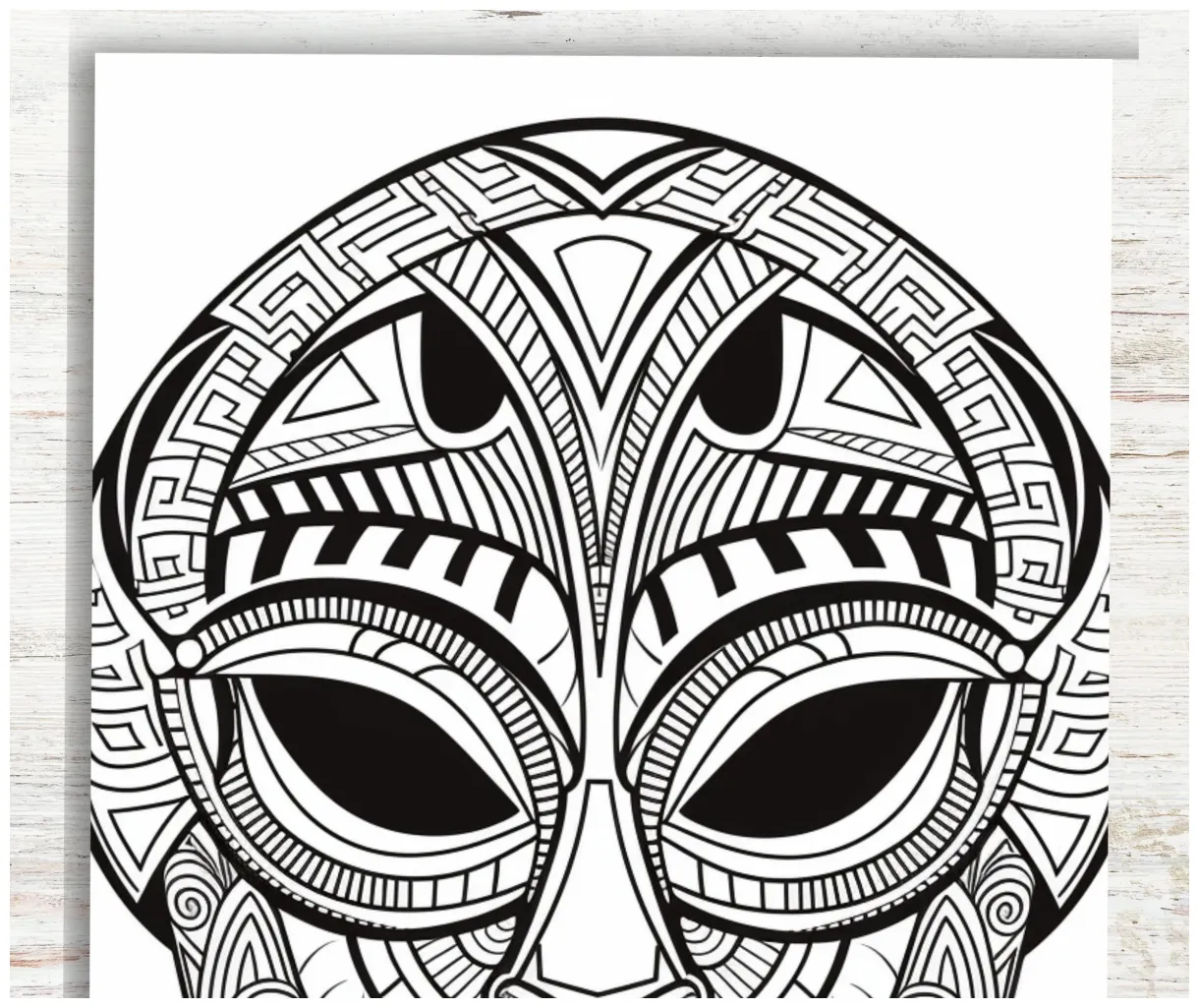 10 african mask coloring pages a4 printable pdf pattern coloring