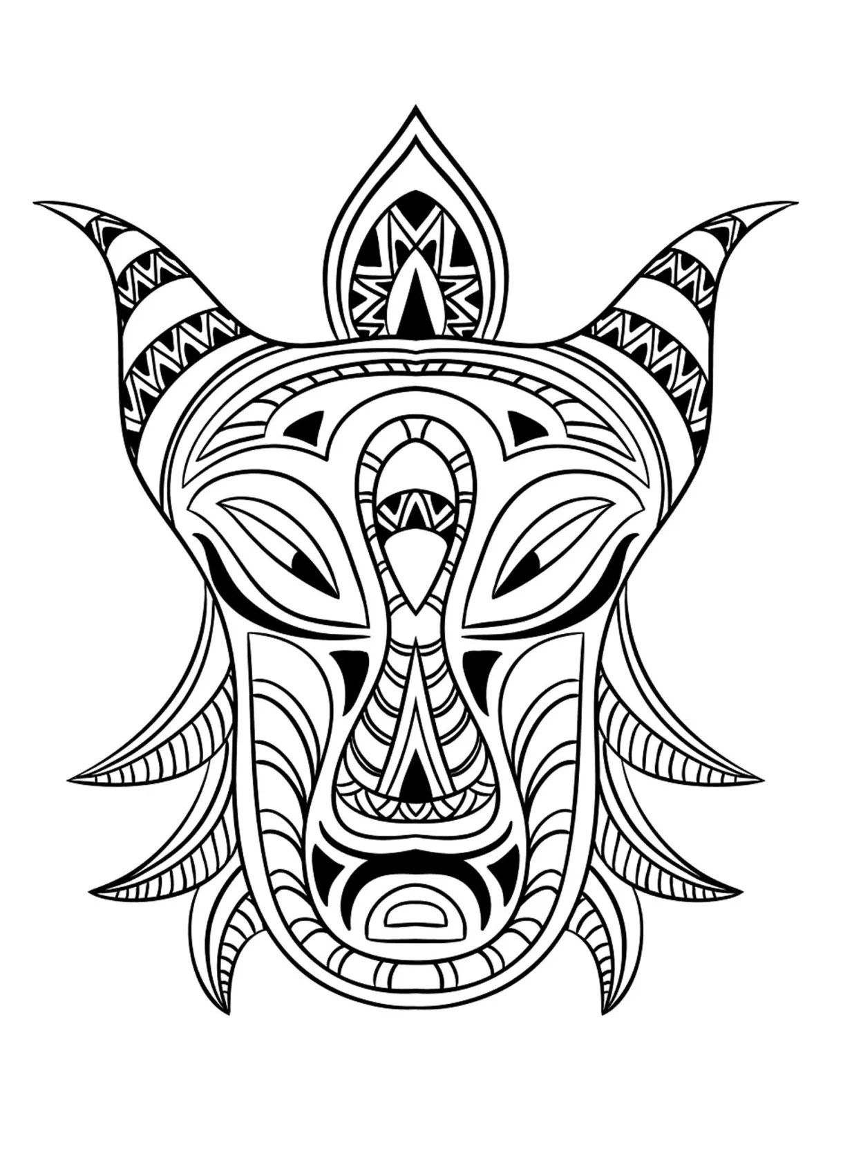 Africa coloring pages for adults coloriage masque, masques