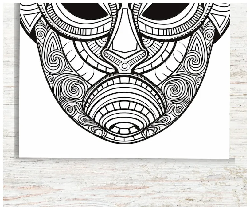 10 african mask coloring pages a4 printable pdf pattern coloring