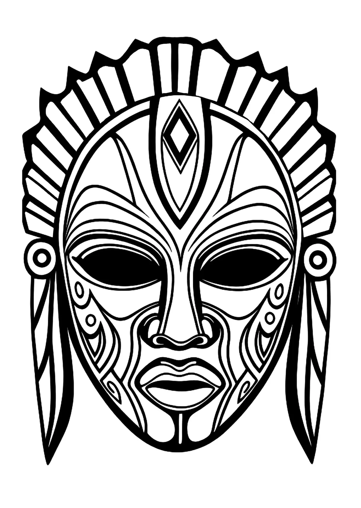 African tribal coloring pages