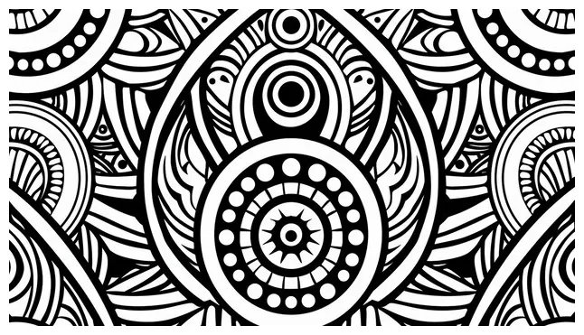 Premium african tribal pattern coloring page