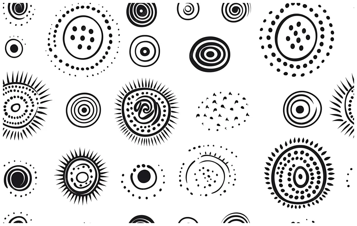Premium ai seamless ethnic african pattern black and white