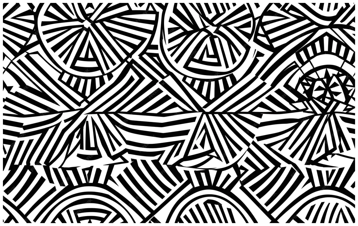 Premium ai seamless ethnic african pattern black and white
